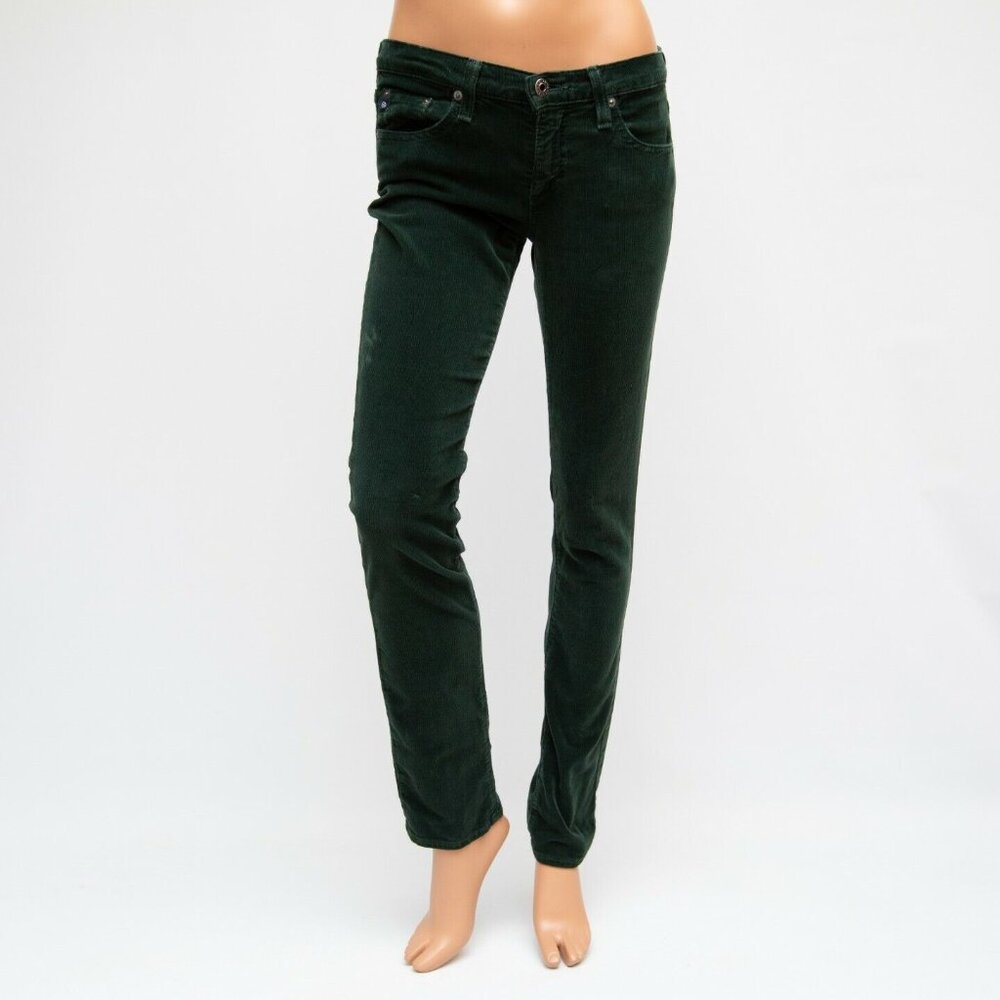 AG Adriano Goldschmied Stevie Slim Straight Leg Corduroy Jeans Minimalist Earthy
